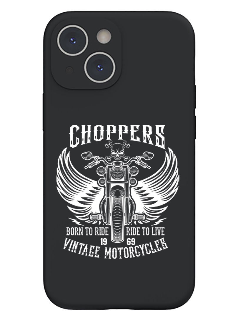 Theodor Protective Slim Fit Case Liquid Silicone Cover with Full Body Protection Anti-Scratch Shockproof Case For iPhone 13 Black  - Cows copy - Image 1