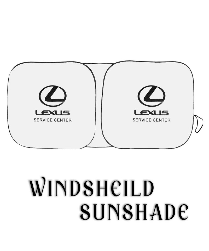 LEXUS Foldable Car Windshield Sunshade UV Protection Reflective Sun Shade Heat Insulation Front Window Sun Visor Cover Foldable Compact Car Sunshade for Cars SUV Universal Fit Interior Protection - Image 1