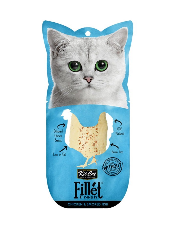 كيت كات فيليه دجاج طازج وسمك مدخن