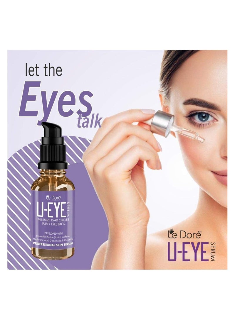 Le Dore Eye Under Eye Serum With Eyeseryl Peptides Caffeine Hyaluronic Acid Veg Ceramide Coffee Seed Extract 15ml - Image 4