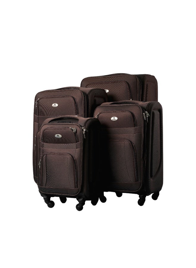 MONSCA Monsca softside Luggage set of4 Ultra Lightweight suitcase for travel,TSA Approved, anti theft zipper  - Image 1