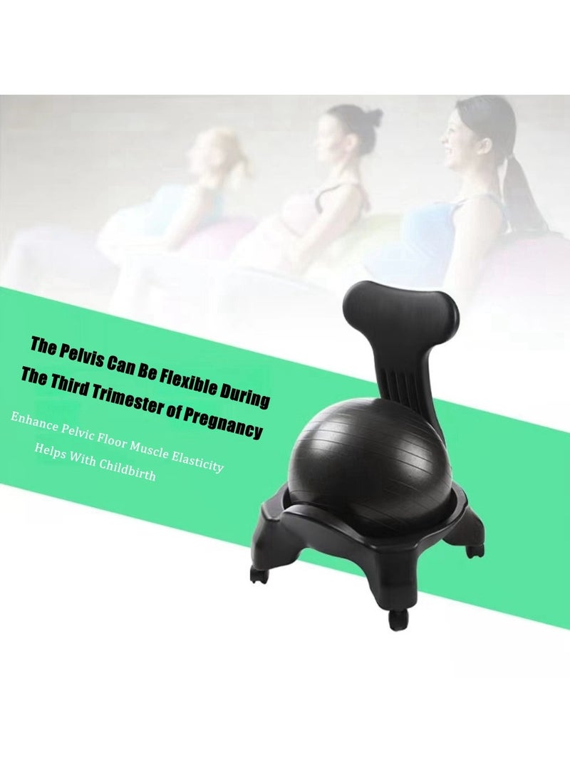 Cool Baby Style COOLBABY Balance Ball Chair Office Ball Chair Movement Stability Yoga Ball Advanced Ergonomic Chair Ergonomic Home And Office Desk Chair - Suitable For Home And Office Desk With Air Pump - Image 4