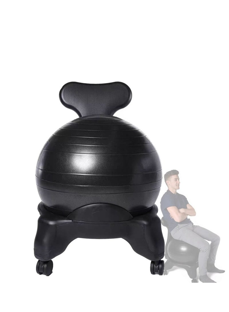 Cool Baby Style COOLBABY Balance Ball Chair Office Ball Chair Movement Stability Yoga Ball Advanced Ergonomic Chair Ergonomic Home And Office Desk Chair - Suitable For Home And Office Desk With Air Pump - Image 1