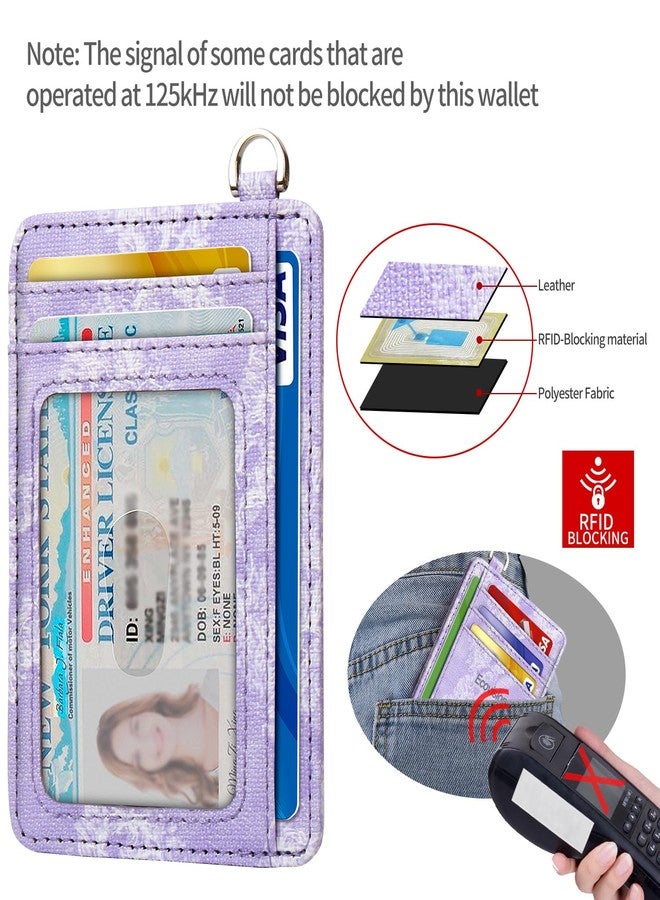 EcoVision محفظة إيكو فيجن مينيماليست سليم مع جيب أمامي، حامل بطاقات ائتمان بتقنية حجب RFID، محفظة قابلة للفصل بخطاف على شكل حرف D للرجال والنساء، لون دينيم-بنفسجي، مينيماليست - Image 4