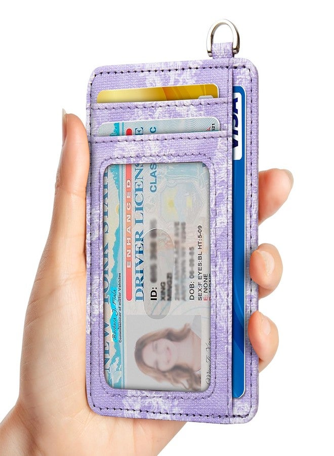 EcoVision محفظة إيكو فيجن مينيماليست سليم مع جيب أمامي، حامل بطاقات ائتمان بتقنية حجب RFID، محفظة قابلة للفصل بخطاف على شكل حرف D للرجال والنساء، لون دينيم-بنفسجي، مينيماليست - Image 2