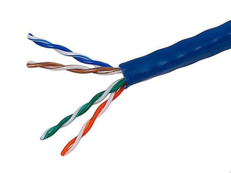 Monoprice Cat5e Ethernet Bulk Cable Network Internet Cord Solid 350Mhz UTP CMR Riser Rated Pure Bare Copper Wire 24AWG 500ft Blue - Image 2