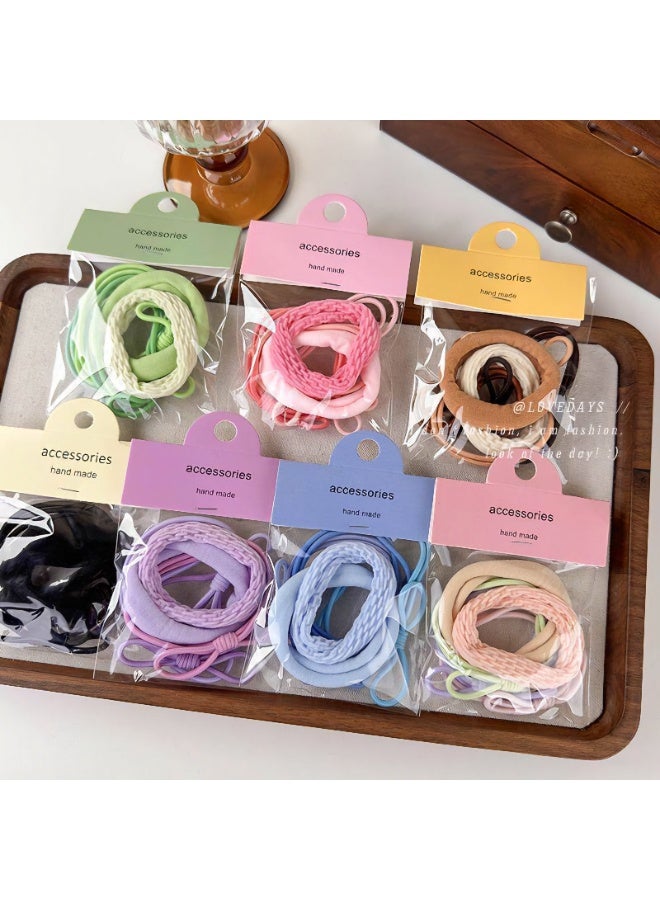 Hand Made Set of 5 Candy-Colored Gradient Hair Ties - Image 4