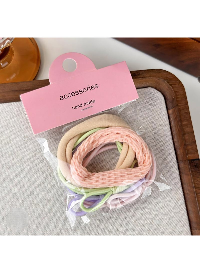 Hand Made Set of 5 Candy-Colored Gradient Hair Ties - Image 2