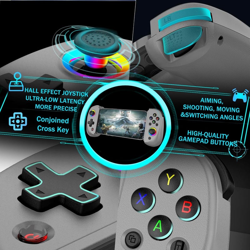 arVin Gamepad Controller for iPad/iPad Mini/iPad Air/Samsung Galaxy Tab/Huawei MatePad/Yoga Tab/iPhone 15/14/Android Phone/PC/Switch/PS4 -Play Xbox Cloud Gaming/PS Remote Play/Steam Link/Call of Duty - Image 3
