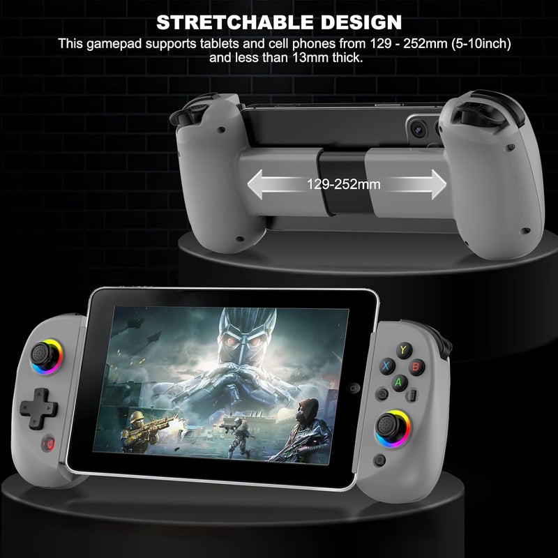 arVin Gamepad Controller for iPad/iPad Mini/iPad Air/Samsung Galaxy Tab/Huawei MatePad/Yoga Tab/iPhone 15/14/Android Phone/PC/Switch/PS4 -Play Xbox Cloud Gaming/PS Remote Play/Steam Link/Call of Duty - Image 5