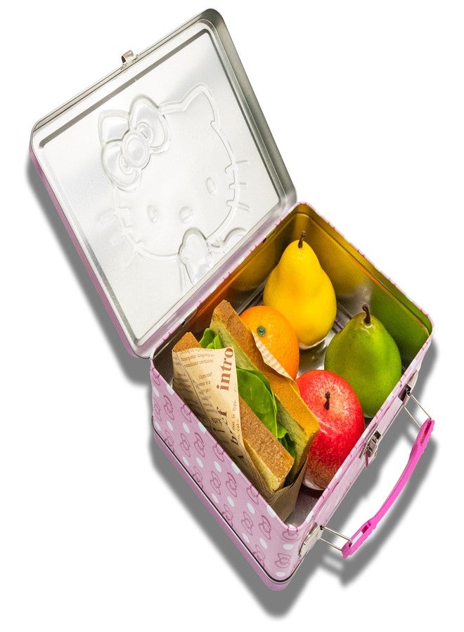 فاست فوروورد صندوق غداء هيلو كيتي من سانريو للأطفال | حقيبة غداء معدنية هيلو كيتي للبنات، للجنسين | صندوق تخزين معدني للغداء، صندوق وجبات خفيفة للأطفال الصغار، ملحق لحقيبة الكتب | للأعمار من 3 سنوات فما فوق - Image 5