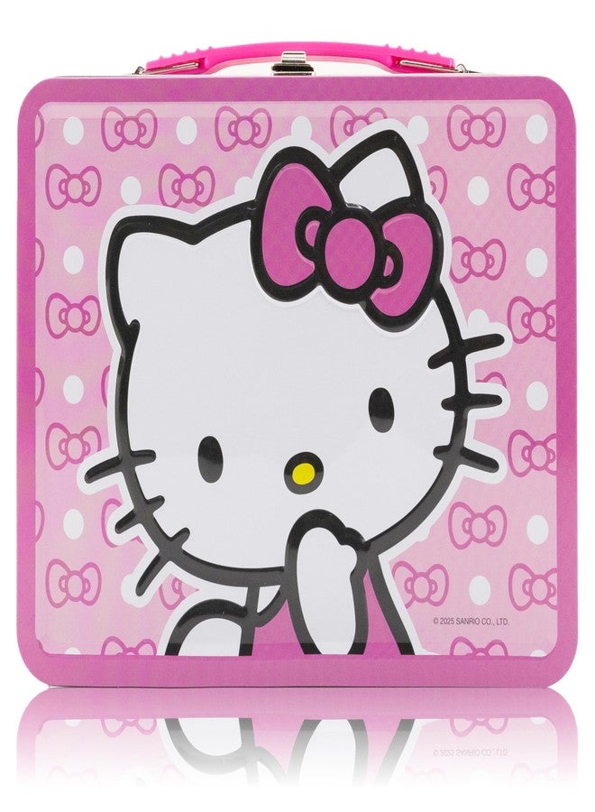 فاست فوروورد صندوق غداء هيلو كيتي من سانريو للأطفال | حقيبة غداء معدنية هيلو كيتي للبنات، للجنسين | صندوق تخزين معدني للغداء، صندوق وجبات خفيفة للأطفال الصغار، ملحق لحقيبة الكتب | للأعمار من 3 سنوات فما فوق - Image 1