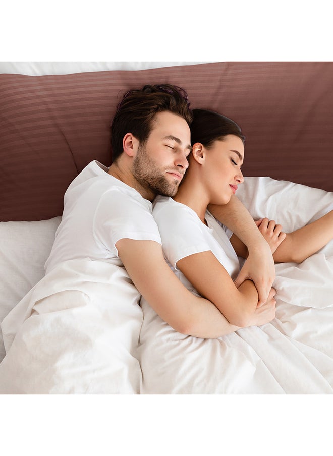 Hotel Linen Klub - Hotel Linen Klub Long Body 1Pc Stripe Pillowcase - 100% Microfiber  with envelope closure, Soft and Durable Quality, Size : 45 x 125cm , Chocolate - Image 1