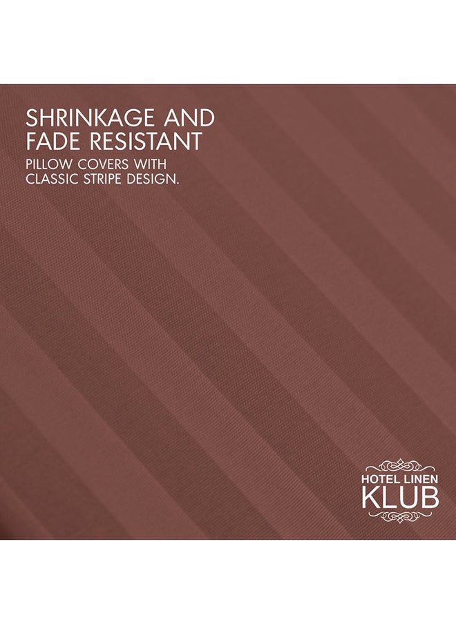 Hotel Linen Klub Long Body 1Pc Stripe Pillowcase - 100% Microfiber  with envelope closure, Soft and Durable Quality, Size : 45 x 125cm , Chocolate - pzsku/Z88D761133EEC4407D340Z/45/_/1701077687/ecf90e5c-881e-45cf-a43e-f9d7077e0753