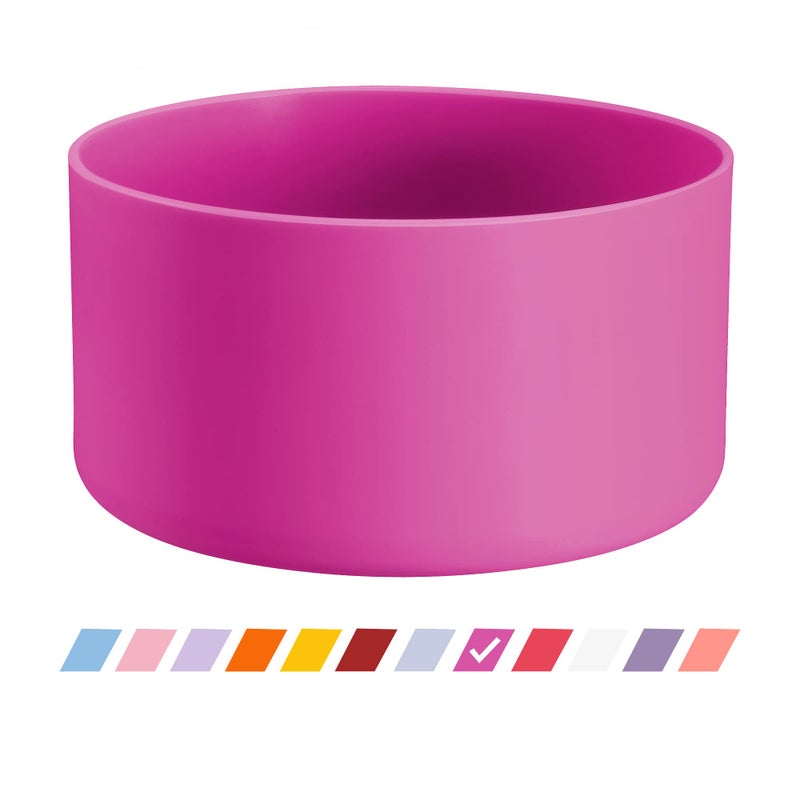 Vmini Protective Silicone Boot, Compatible with Hydro Flask and More Water Bottles, Anti-Slip Bottom Sleeve Cover (32-40 oz, Carnation) - Image 1