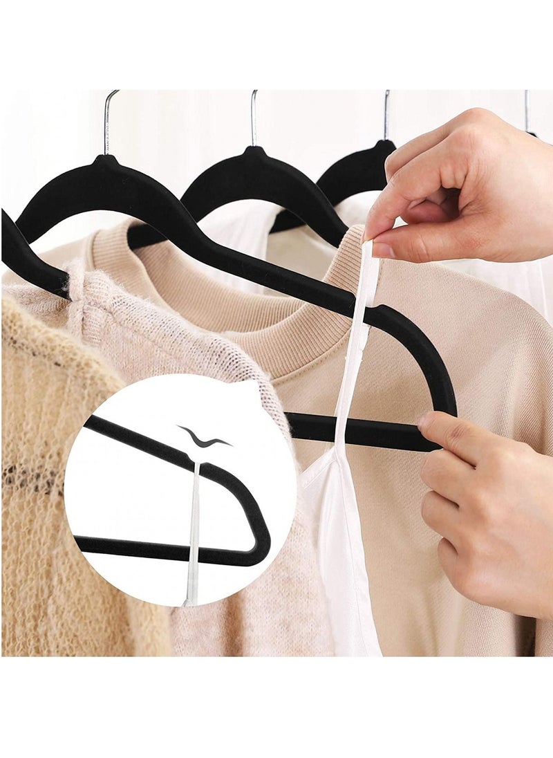 TYCOM Non-Slip Velvet Hangers Suit Hangers 30 Pack Ultra Thin Space Saving 360 Degree Swivel Hook Clothes Hangers Hold Up to 10 Lbs for Coats Jackets Pants Dress Clothe 30p Grey.  - Image 5