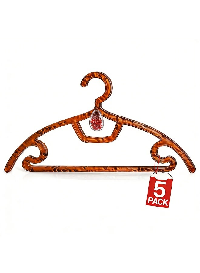 5pcs Plastic Hangers With Aromatherapy Boxes,  Closet Storage Organizer,Anti Slip Clothes Hangers for Jacket, Shirt, Dress, Pants