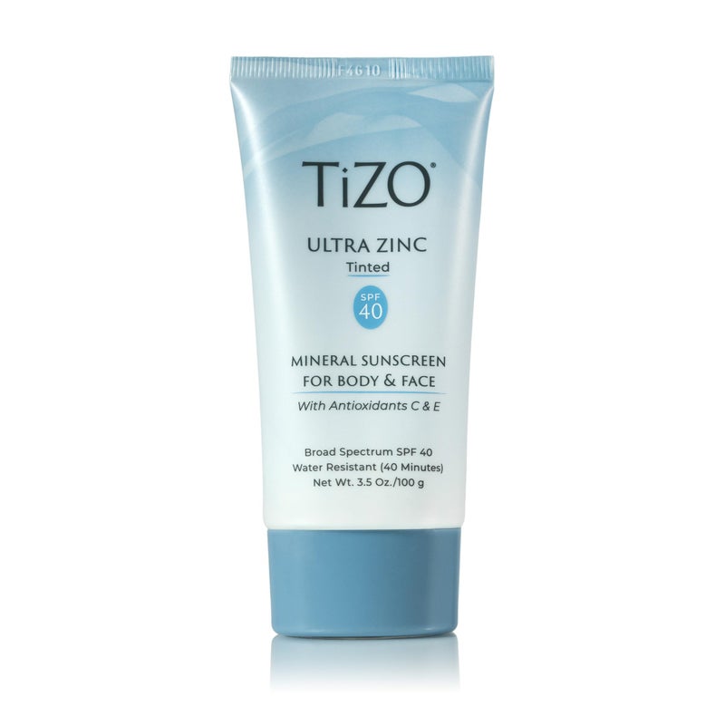 TIZO Ultra Zinc Body Face Sunscreen Tinted SPF 40, 3.5 oz - Image 1
