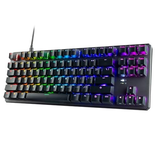 TECWARE Phantom+ 87 Key Mechanical Gaming Keyboard, RGB led, TKL 75% Keyboard, Thocky Sounding, Wraith Brown Switch - Image 1