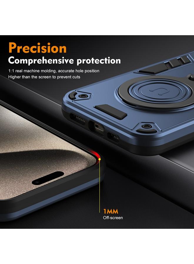 S-TOP Case For Infinix Note 40 4G Metal Ring 360 Degree Rotating Holder PC Hybrid TPU Phone Case - Image 4