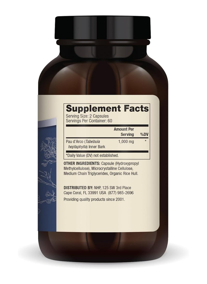 Dr. Mercola Pau D'Arco 1 000 Mg Per Serving 120 Capsules Dietary Supplement  - Image 2
