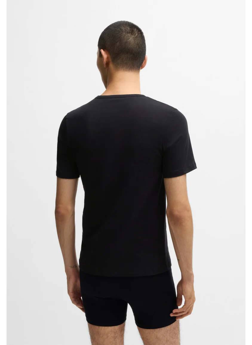 هوجو Three-pack of cotton underwear T-shirts with logo print