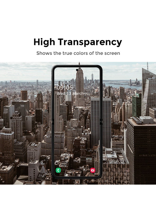 O Ozone واقي عدسة الكاميرا لهاتف Samsung Galaxy Z Fold 3 بإطار من الألومنيوم لحماية الكاميرا القوية ومضاد للخدش ورقيق للغاية - أسود - Image 5