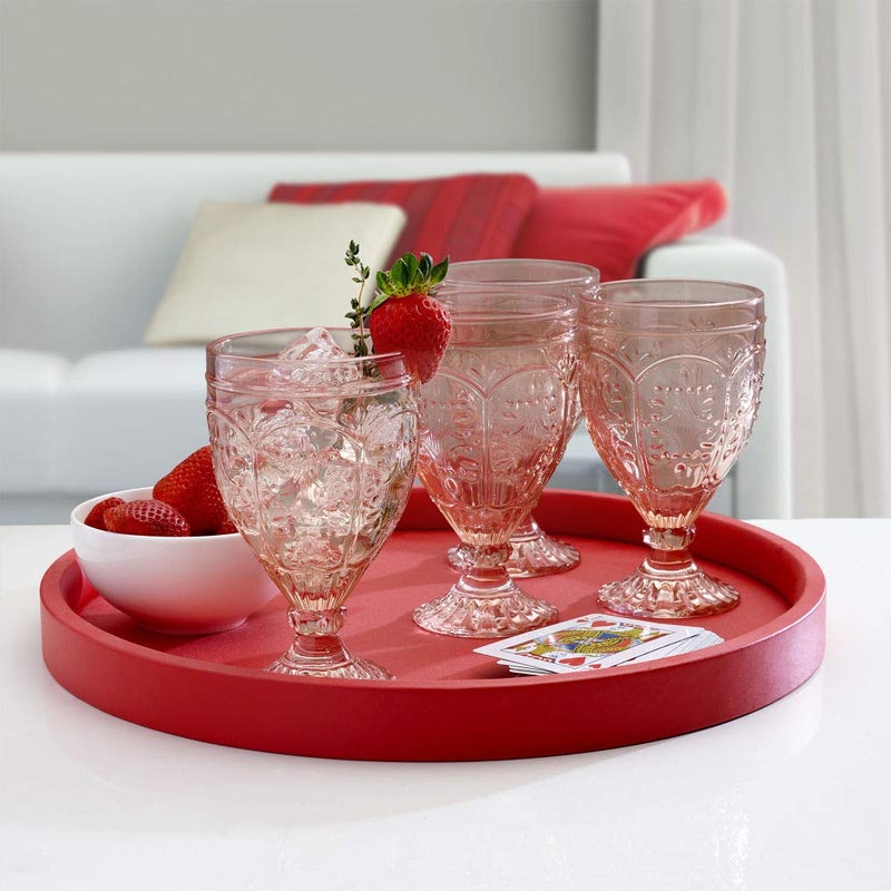Fitz & Floyd Fitz and Floyd Trestle Goblet, 4 Count (Pack of 1), Blush - Image 4