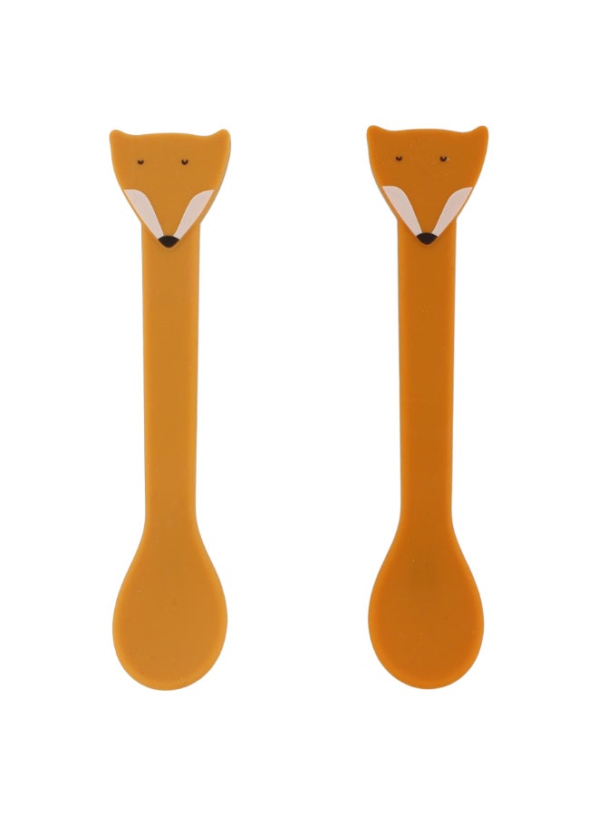 Trixie Silicone Feeding Spoon - Pack of 2 - Mr. Fox - Image 1