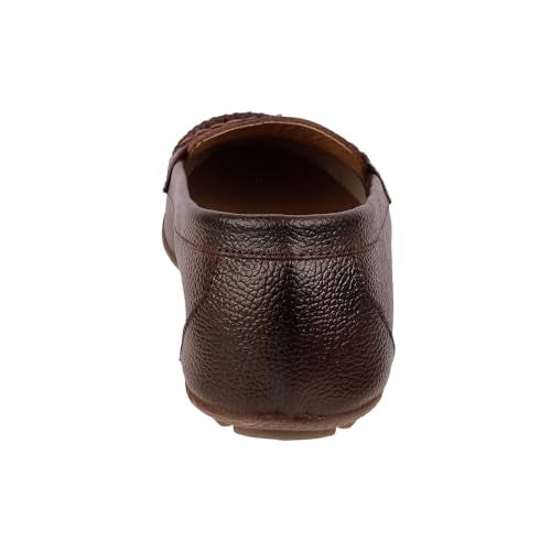 Mochi Women Brown Synthetic Leather Loafer Shoes UK/5 EU/38 (31-322) - Image 5