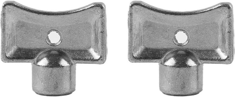 Radiator Bleed Key 5mm Square Socket Zinc Alloy Silver Finish 2 Pack Size A - Image 1