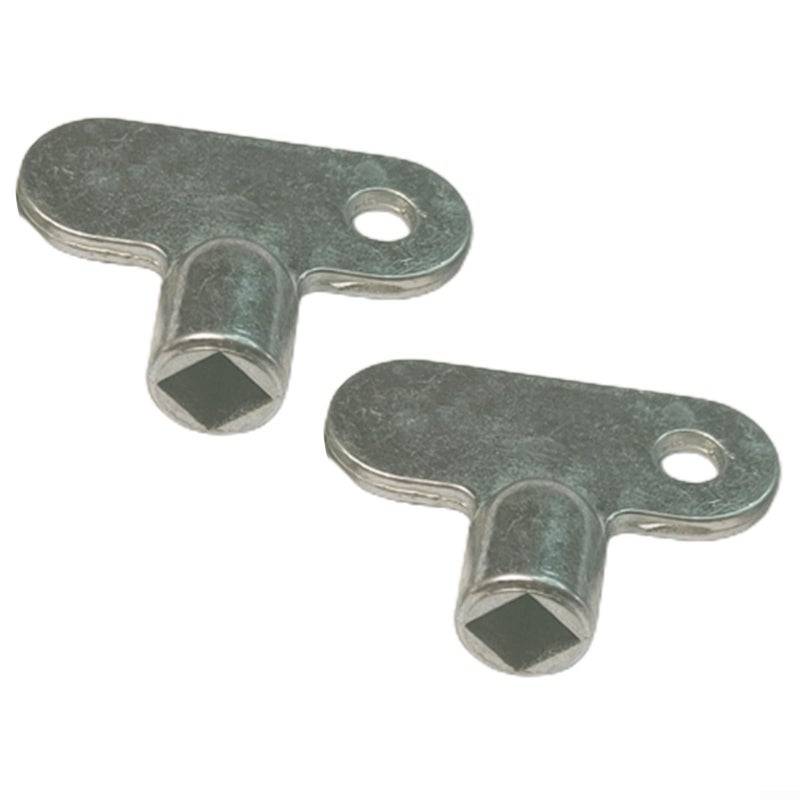 Radiator Bleed Key 5mm Square Socket Zinc Alloy Silver Finish 2 Pack Size A - Image 2