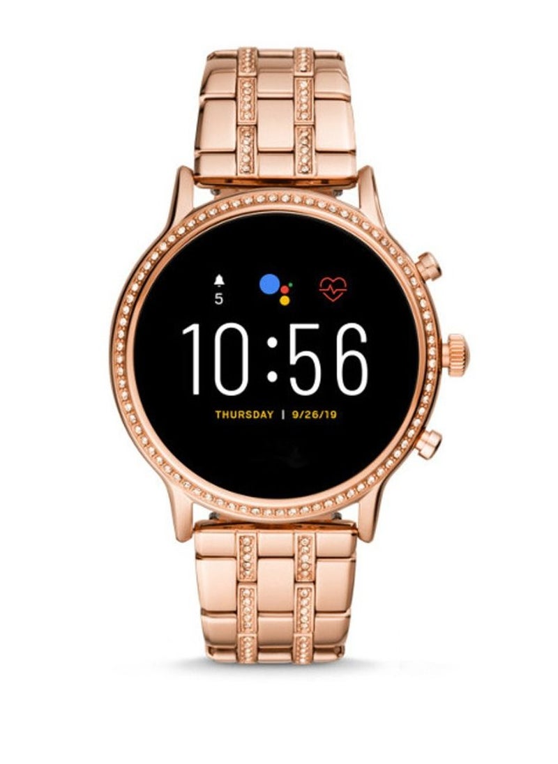 miYou Stainless Steel Bluetooth Calling Long Battery Life Women Smartwatch Rose Gold  - Image 1