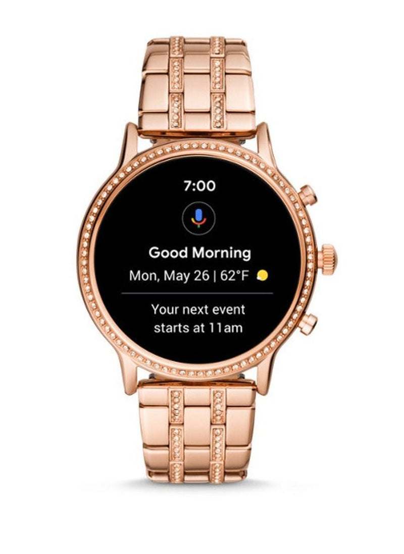miYou Stainless Steel Bluetooth Calling Long Battery Life Women Smartwatch Rose Gold  - Image 3