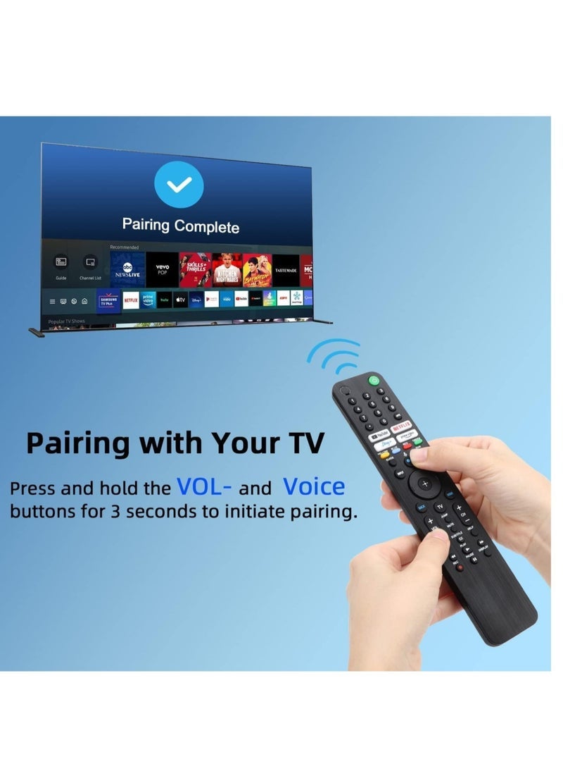 PopZa Voice Remote Control RMF-TX520U for Sony TV, Replacement for Sony Bravia OLED LED 4K 8K UHD Smart Google TV, with YouTube, Netflix, Disney+, Prime Video Buttons - Image 5