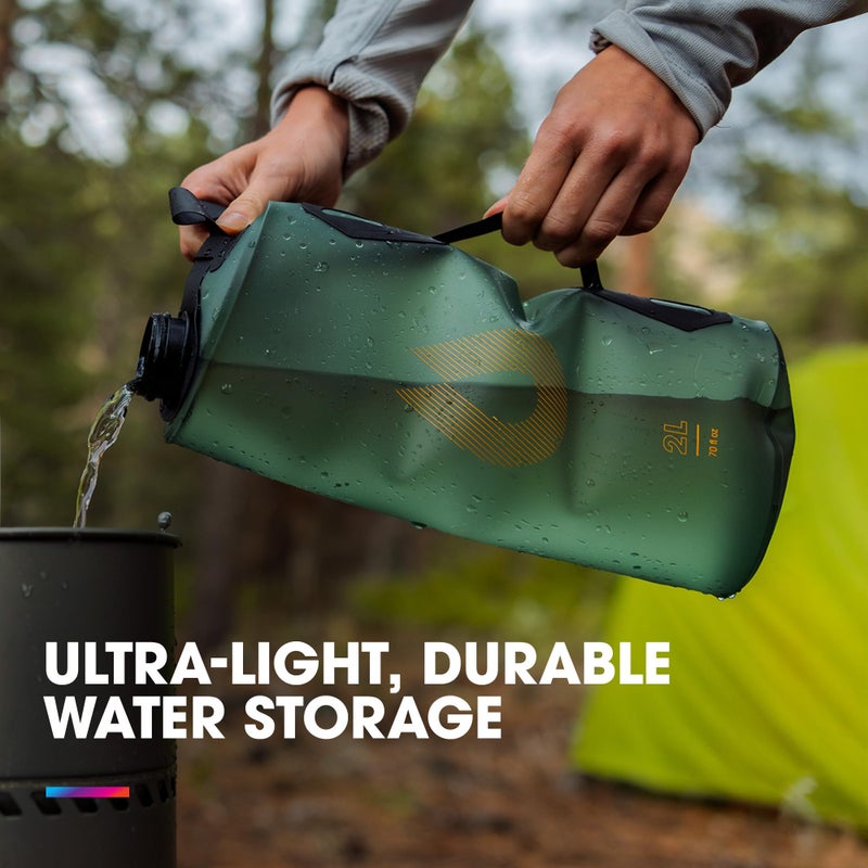 HydraPak Seeker - Collapsible Camping Water Storage (2L, 3L, 4L, 6L, 10L) - BPA u0026 PVC Free, Hydration Reservoir Bag, Leak Proof - Image 2