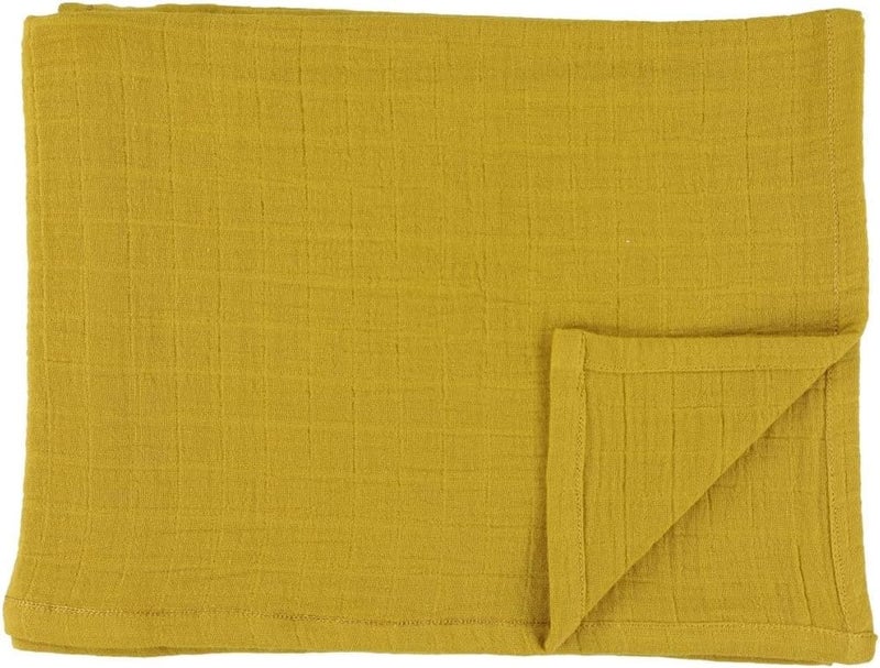 Trixie Muslin Cloths (110 x 110cm) (2-Pack) - Bliss Mustard
