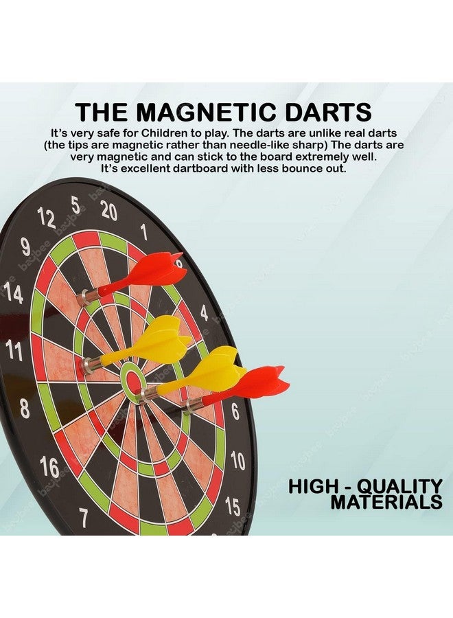 بيبي لوحة رمي السهام المغناطيسية من بايبي للأطفال والكبار مع 4 سهام غير مدببة، ألعاب لوحية رمي السهام المغناطيسية الداخلية والخارجية للأطفال، لعبة مونوبولي للأطفال من سن 3 سنوات فما فوق، مقاس 28.5 سم - Image 4