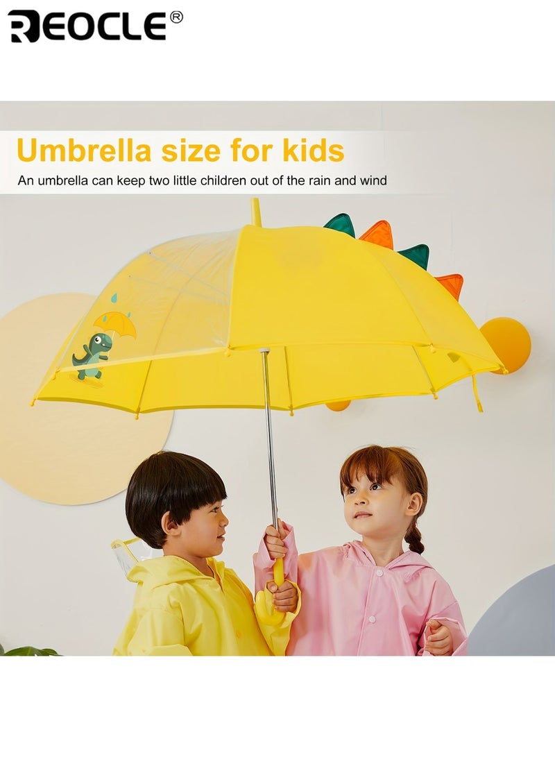 ريوكل مظلة يدوية خفيفة الوزن للأطفال ذات 8 أضلاع مع هيكل متين مقبض قوي مناسب للصغار الطلاب الأنشطة الخارجية الأيام الممطرة المدرسية الحماية من المطر مثالية للاستخدام اليومي غسالة آمنة للأولاد للبنات للأطفال - Image 2