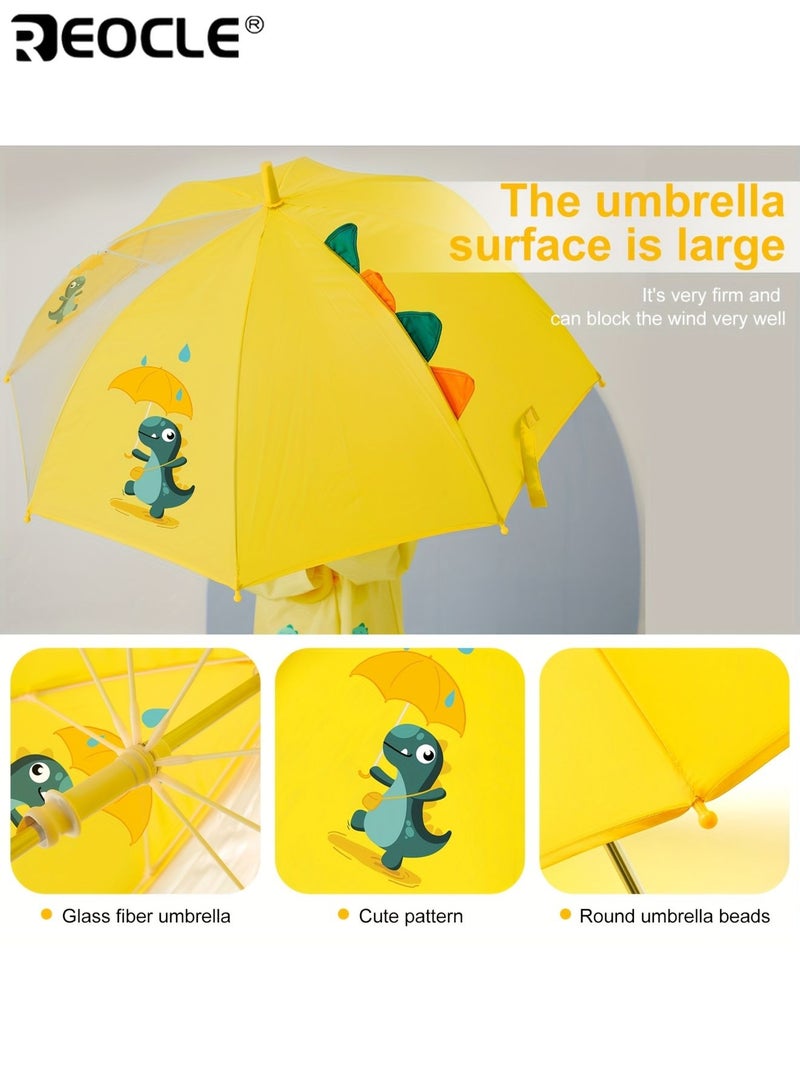 ريوكل مظلة يدوية خفيفة الوزن للأطفال ذات 8 أضلاع مع هيكل متين مقبض قوي مناسب للصغار الطلاب الأنشطة الخارجية الأيام الممطرة المدرسية الحماية من المطر مثالية للاستخدام اليومي غسالة آمنة للأولاد للبنات للأطفال - Image 5