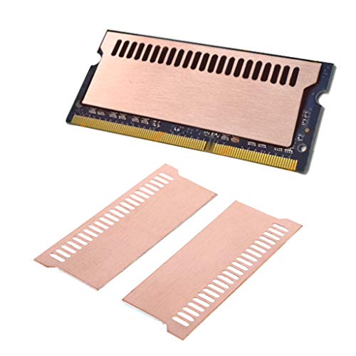 Easycargo Laptop Memory Heatsink Kit, Copper Heat Sink + Pre-Applied Thermal Conductive Adhesive Tape, Cooler Heatsink Pad for Cooling Laptop Notebook Memory RAM DDR5 DDR4 DDR3 SODIMM - Image 1
