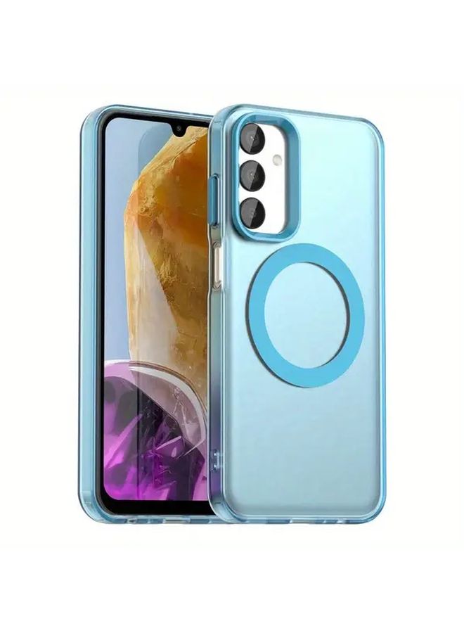 Pink Magnetic Matte Deluxe Touch Phone Case for Samsung Galaxy F15 5G Soft Edge Shockproof Dustproof - Image 5