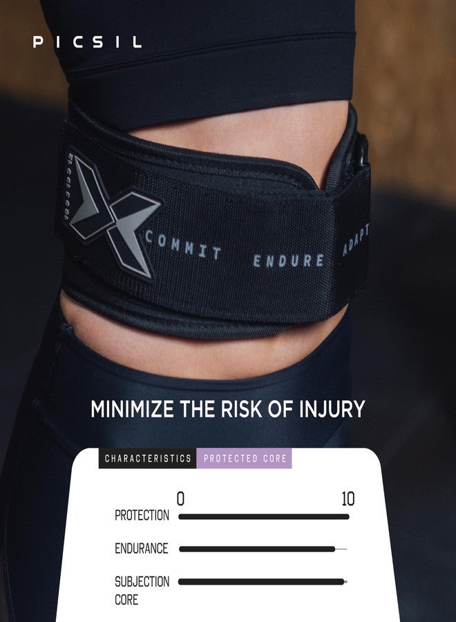 PICSIL Weight Lifting Belt, Lumbar Support, Great for Squats, Clean, Lunges, Deadlift, Thrusters, Customizable Belt with Room for Patches, Comfortable Wais (Amethyst, X-Large) - Image 4