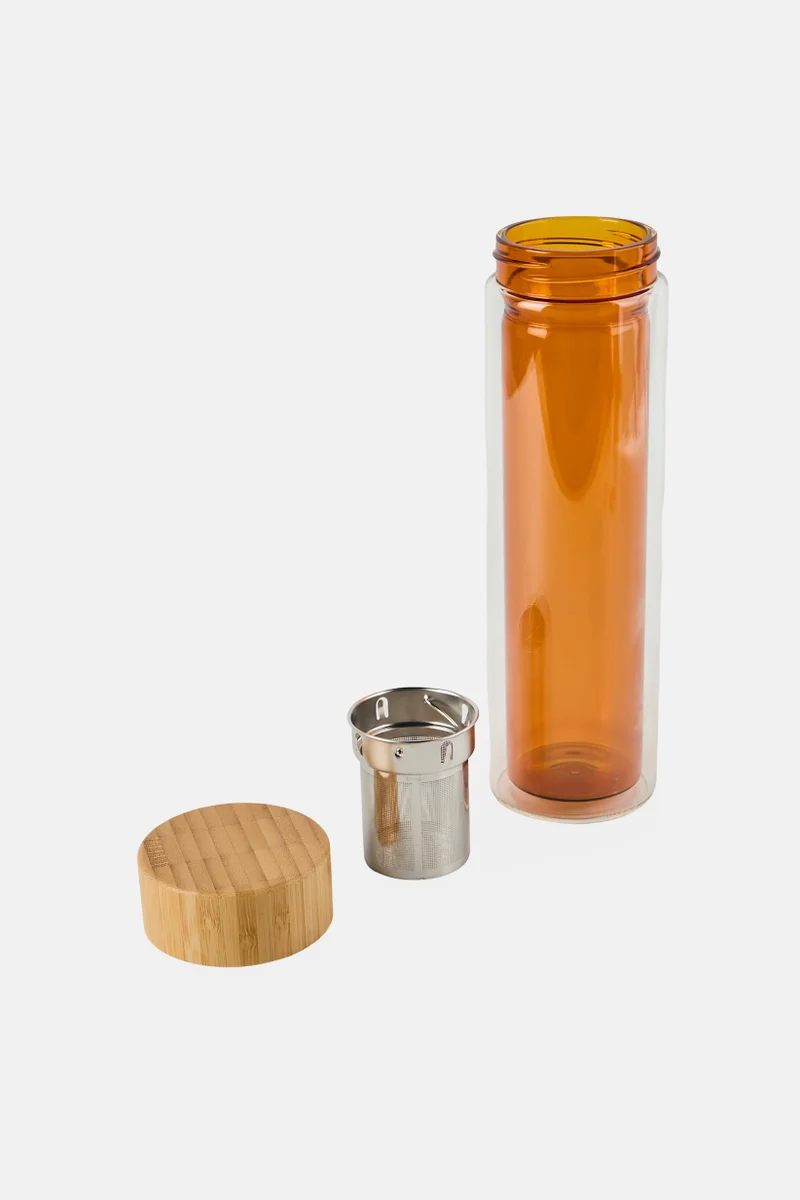 موي موتشو زجاجة ماء بجدار مزدوج، بني