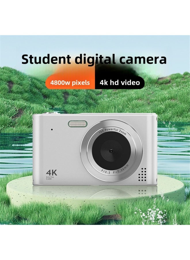 H15 HD Mini Student Digital Camera Can Take Pictures And Video Small SLR Integrated Camera-Color:Gold 32G Memory Card Reader  - Image 2