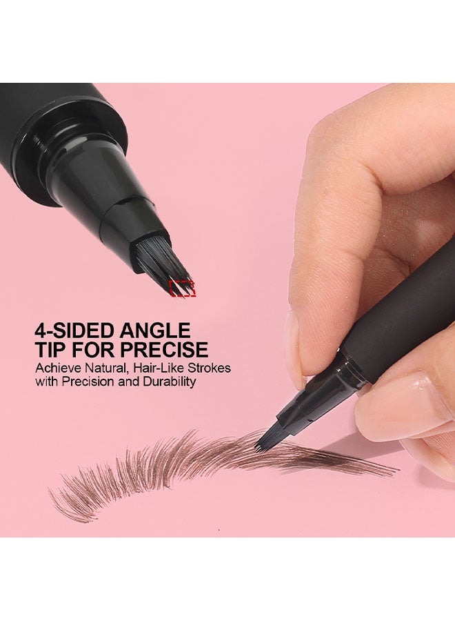 Anglicolor Square Microblading Eyebrow Pencil, Liquid Eyebrow Pen, Square Angled Eyebrow Brush Natural Hair-Like Brow, Long-Lasting, Waterproof Eye brow Pencil for Women and Girls Makeup 01# Caramel blonde - Image 5