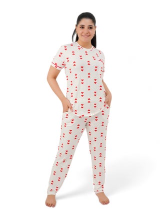 Women's pajama set - women's summer pajamas - 2-piece set of pants and T-shirt - patterned with different designs - pzsku/Z88D85ECC41476557CD09Z/45/_/1729159004/e07830a8-c122-4c58-bad0-5315a0b79493