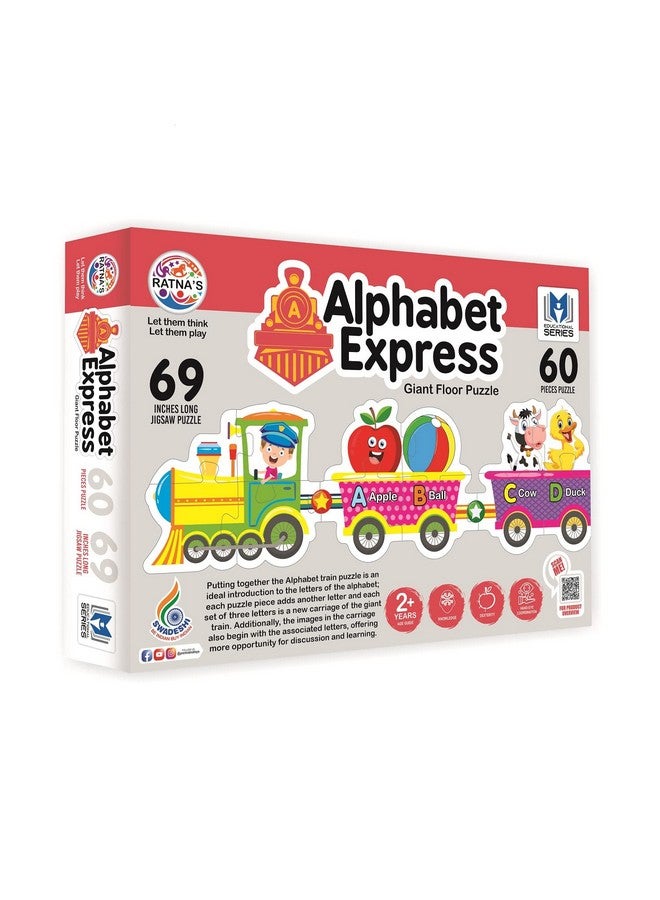 راتاناز لغز قطار أرضي تعليمي عملاق من راتنا أبجدية إكسبريس للأطفال من عمر سنتين فما فوق - Image 1