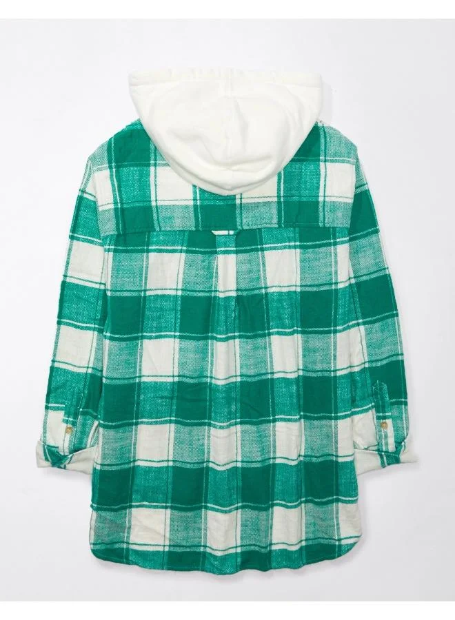 امريكان ايجل Checked Hoodie