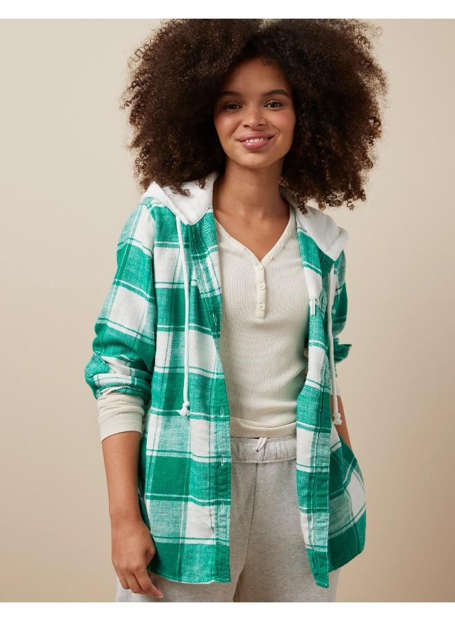 American Eagle Checked Hoodie - Image 5